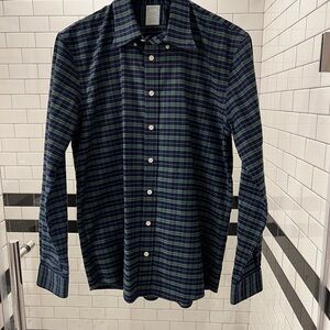 Brooks Brothers Green and Blue Casual Button Down Shirt